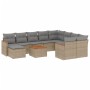 Juego de sofás jardín con cojines beige mezcla 11 pzas ratán PE by , Garden sets - Ref: Foro24-3226563, Price: 614,22 €, Disc...