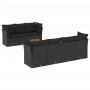 Gartensofa-Set und Kissen, 8-teilig, aus schwarzem Kunststoff-Rattan. von , Gartensets - Ref: Foro24-3255831, Preis: 516,23 €...