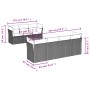 Gartensofa-Set und Kissen, 8-teilig, aus schwarzem Kunststoff-Rattan. von , Gartensets - Ref: Foro24-3255831, Preis: 516,23 €...