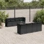 Set de sofás de jardín 8 piezas y cojines ratán sintético negro by , Garden sets - Ref: Foro24-3255852, Price: 562,52 €, Disc...