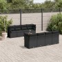 Set de sofás de jardín 8 piezas y cojines ratán sintético negro by , Garden sets - Ref: Foro24-3255852, Price: 584,35 €, Disc...