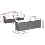 Set de sofás de jardín 8 piezas y cojines ratán sintético negro by , Garden sets - Ref: Foro24-3255852, Price: 562,52 €, Disc...