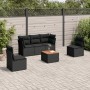 Set de sofás de jardín 6 piezas y cojines ratán sintético negro by , Garden sets - Ref: Foro24-3255873, Price: 357,77 €, Disc...