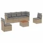 Gartensofagarnitur mit beigen Kissen, 7-teilig, aus PE-Rattan. von , Gartensets - Ref: Foro24-3255884, Preis: 427,29 €, Rabat...