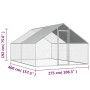 Jaula gallinero de exterior de acero galvanizado 2,75x4x1,92 m