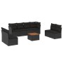 Set de sofás de jardín 8 piezas y cojines ratán sintético negro by , Garden sets - Ref: Foro24-3255908, Price: 512,80 €, Disc...