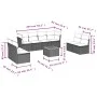 8-teiliges Gartensofa-Set und Kissen aus schwarzem Kunststoff-Rattan. von , Gartensets - Ref: Foro24-3255908, Preis: 499,35 €...