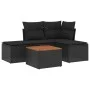 Gartenmöbel-Set, 5-teilig, mit schwarzen Polstern aus synthetischem Rattan. von , Gartensets - Ref: Foro24-3255915, Preis: 27...
