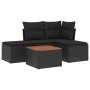 Gartenmöbel-Set, 5-teilig, mit schwarzen Polstern aus synthetischem Rattan. von , Gartensets - Ref: Foro24-3255915, Preis: 29...