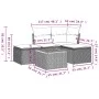 Gartensofa-Set mit 5-teiligen Kissen aus grauem synthetischem Rattan von , Gartensets - Ref: Foro24-3255920, Preis: 262,61 €,...