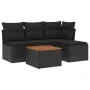 Gartenmöbel-Set, 5-teilig, mit schwarzen Polstern aus synthetischem Rattan. von , Gartensets - Ref: Foro24-3255922, Preis: 28...