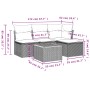 Set de muebles de jardín 5 pzas y cojines ratán sintético negro by , Garden sets - Ref: Foro24-3255922, Price: 297,96 €, Disc...