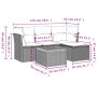 Gartenmöbel-Set, 5-teilig, mit schwarzen Polstern aus synthetischem Rattan. von , Gartensets - Ref: Foro24-3255936, Preis: 31...
