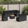 Set de sofás de jardín 8 piezas y cojines ratán sintético negro by , Garden sets - Ref: Foro24-3256013, Price: 533,46 €, Disc...
