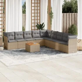 Juego de sofás jardín con cojines beige 10 pzas ratán sintético by , Garden sets - Ref: Foro24-3256024, Price: 616,30 €, Disc...