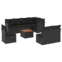 Set de sofás de jardín 8 piezas y cojines ratán sintético negro by , Garden sets - Ref: Foro24-3256013, Price: 533,46 €, Disc...