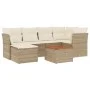 Set sofás de jardín 7 piezas y cojines ratán sintético beige by , Garden sets - Ref: Foro24-3256079, Price: 449,31 €, Discoun...