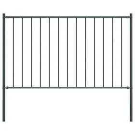 Fence panel and steel posts gray powder coating 1.7x1.25m by vidaXL, fence panels - Ref: Foro24-145214, Price: 61,13 €, Disco...