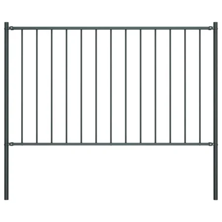 Panel valla y postes acero recubrimiento polvo gris 1,7x1,25m de vidaXL, Paneles de vallas - Ref: Foro24-145214, Precio: 61,1...