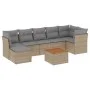 Juego de sofás jardín con cojines beige mezcla 8 pzas ratán PE by , Garden sets - Ref: Foro24-3256087, Price: 490,20 €, Disco...