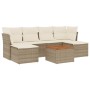 Set sofás de jardín 7 piezas y cojines ratán sintético beige by , Garden sets - Ref: Foro24-3256100, Price: 452,79 €, Discoun...