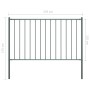 Fence panel and steel posts gray powder coating 1.7x1.25m by vidaXL, fence panels - Ref: Foro24-145214, Price: 64,86 €, Disco...