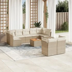 Juego de sofás jardín con cojines beige 10 pzas ratán sintético by , Garden sets - Ref: Foro24-3256142, Price: 659,80 €, Disc...
