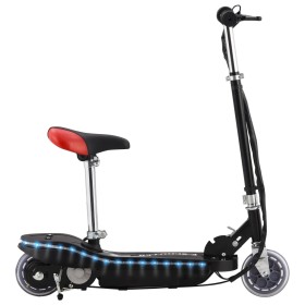 Patinete eléctrico con asiento y LED 120 W negro