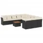Set de sofás de jardín 12 piezas cojines ratán sintético negro by , Garden sets - Ref: Foro24-3256238, Price: 719,72 €, Disco...