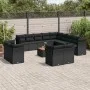 Set sofás de jardín 14 pzas con cojines ratán sintético negro by , Garden sets - Ref: Foro24-3256286, Price: 952,78 €, Discou...