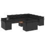 Set sofás de jardín 14 pzas con cojines ratán sintético negro by , Garden sets - Ref: Foro24-3256286, Price: 989,55 €, Discou...