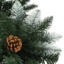 Árbol de Navidad artificial con piñas y brillo blanco 180 cm