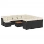 Set de sofás de jardín y cojines 13 pzas ratán sintético negro by , Garden sets - Ref: Foro24-3256315, Price: 770,92 €, Disco...