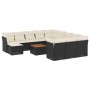 Set de sofás de jardín y cojines 13 pzas ratán sintético negro by , Garden sets - Ref: Foro24-3256315, Price: 781,47 €, Disco...