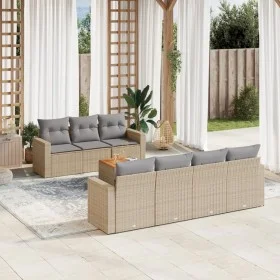 Juego de sofás jardín con cojines beige mezcla 8 pzas ratán PE by , Garden sets - Ref: Foro24-3256360, Price: 586,69 €, Disco...