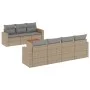 Juego de sofás jardín con cojines beige mezcla 8 pzas ratán PE by , Garden sets - Ref: Foro24-3256360, Price: 586,69 €, Disco...