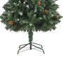 Árbol de Navidad artificial con piñas y brillo blanco 180 cm