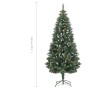 Árbol de Navidad artificial con piñas y brillo blanco 180 cm