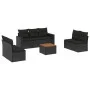 Set de sofás de jardín 8 piezas y cojines ratán sintético negro de , Conjuntos de jardín - Ref: Foro24-3256405, Precio: 480,7...