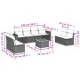 Set de sofás de jardín 8 piezas y cojines ratán sintético negro by , Garden sets - Ref: Foro24-3256413, Price: 486,20 €, Disc...