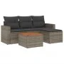 Juego de sofás jardín con cojines 5 pzas ratán sintético gris by , Garden sets - Ref: Foro24-3256424, Price: 296,30 €, Discou...