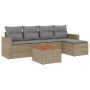 Juego de sofás jardín con cojines beige mezcla 6 pzas ratán PE by , Garden sets - Ref: Foro24-3256430, Price: 394,50 €, Disco...