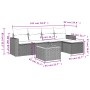 Gartensitzgruppe mit beigen Kissen, 6-teilig, aus PE-Rattan. von , Gartensets - Ref: Foro24-3256430, Preis: 396,02 €, Rabatt: %