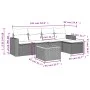 Set de sofás de jardín 6 piezas y cojines ratán sintético negro by , Garden sets - Ref: Foro24-3256426, Price: 381,89 €, Disc...