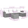 Set de sofás de jardín 6 piezas y cojines ratán sintético negro by , Garden sets - Ref: Foro24-3256426, Price: 388,18 €, Disc...