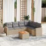 Gartensofagarnitur mit beigen Kissen, 7-teilig, aus PE-Rattan. von , Gartensets - Ref: Foro24-3256472, Preis: 462,07 €, Rabat...