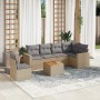 Gartensofagarnitur mit beigen Kissen, 7-teilig, aus PE-Rattan. von , Gartensets - Ref: Foro24-3256479, Preis: 462,07 €, Rabat...