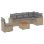 Gartensofagarnitur mit beigen Kissen, 7-teilig, aus PE-Rattan. von , Gartensets - Ref: Foro24-3256479, Preis: 462,07 €, Rabat...
