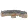 Juego de sofás jardín con cojines beige 10 pzas ratán sintético by , Garden sets - Ref: Foro24-3256500, Price: 620,96 €, Disc...