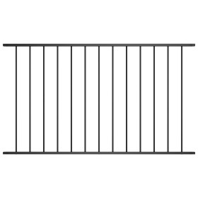 Panel de valla de acero con recubrimiento polvo negro 1,7x1,25m
